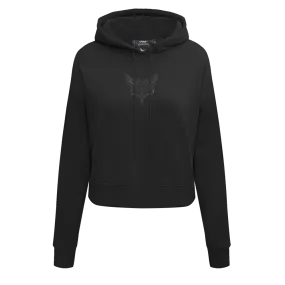 NBA CHARLOTTE HORNETS NEUTRAL WOMEN'S CROPPED PO HOODIE (BLACK)