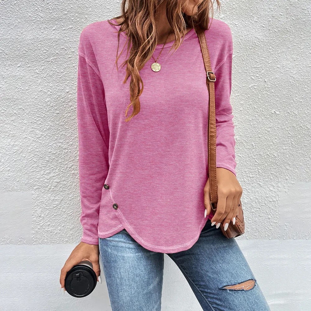 New autumn and winter button long sleeves