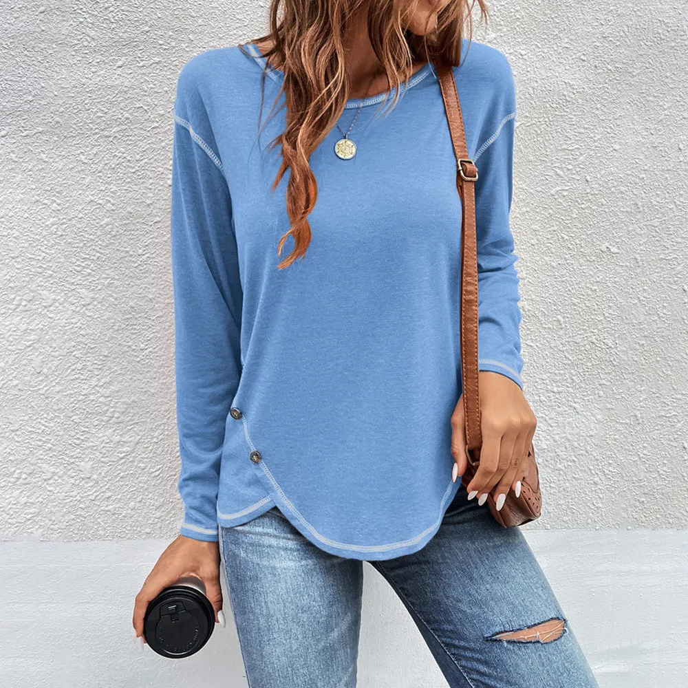 New autumn and winter button long sleeves