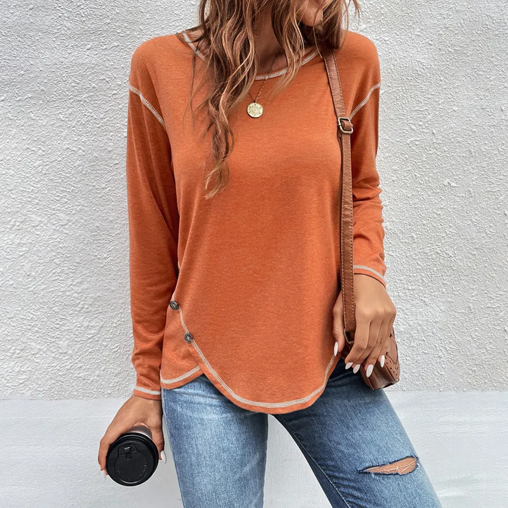 New autumn and winter button long sleeves