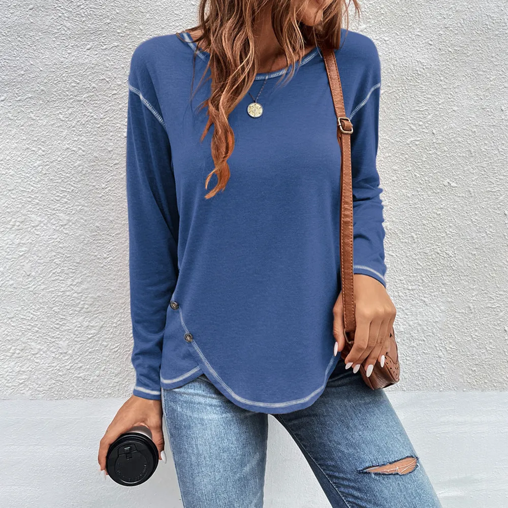 New autumn and winter button long sleeves