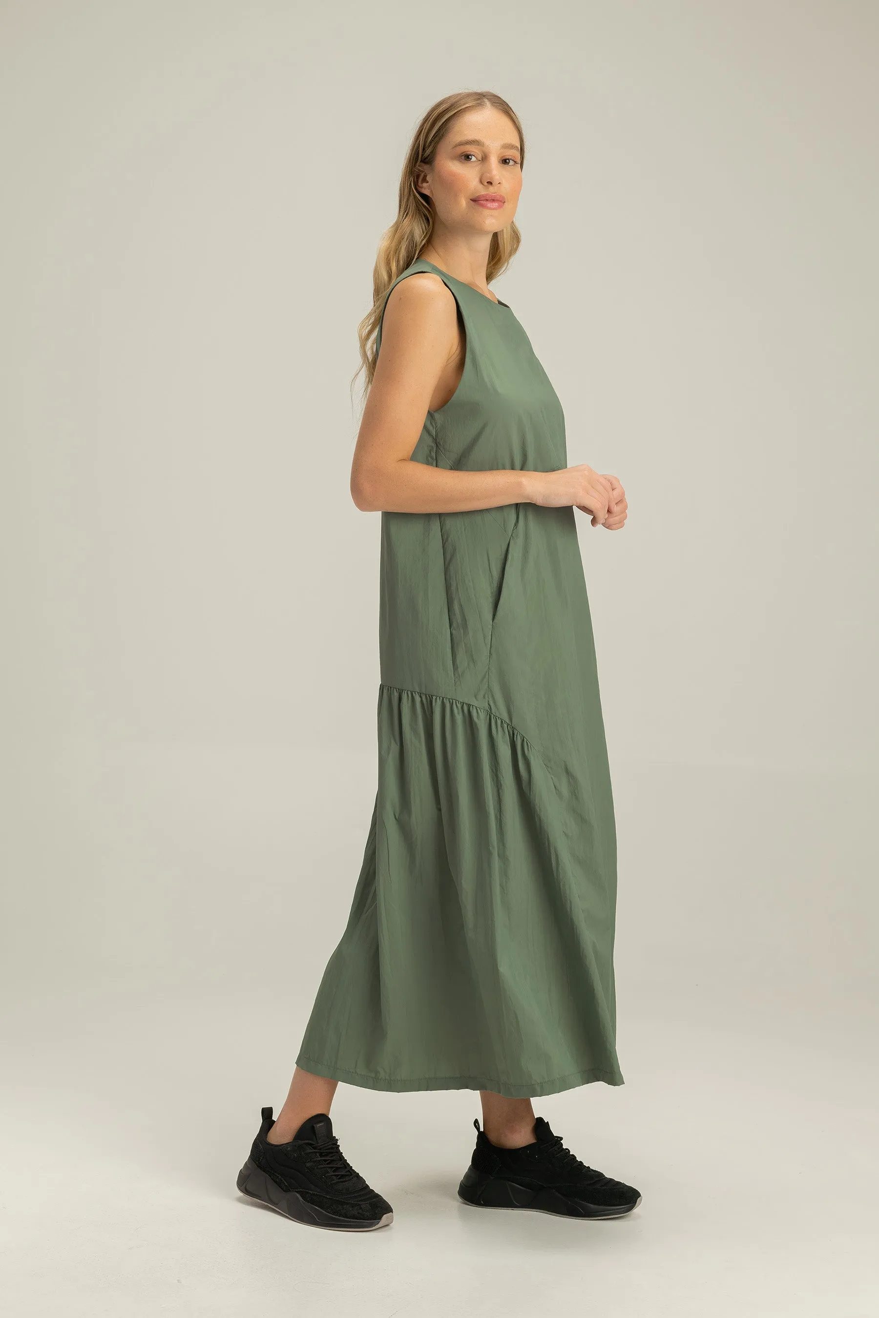 Nylon Midi Dress