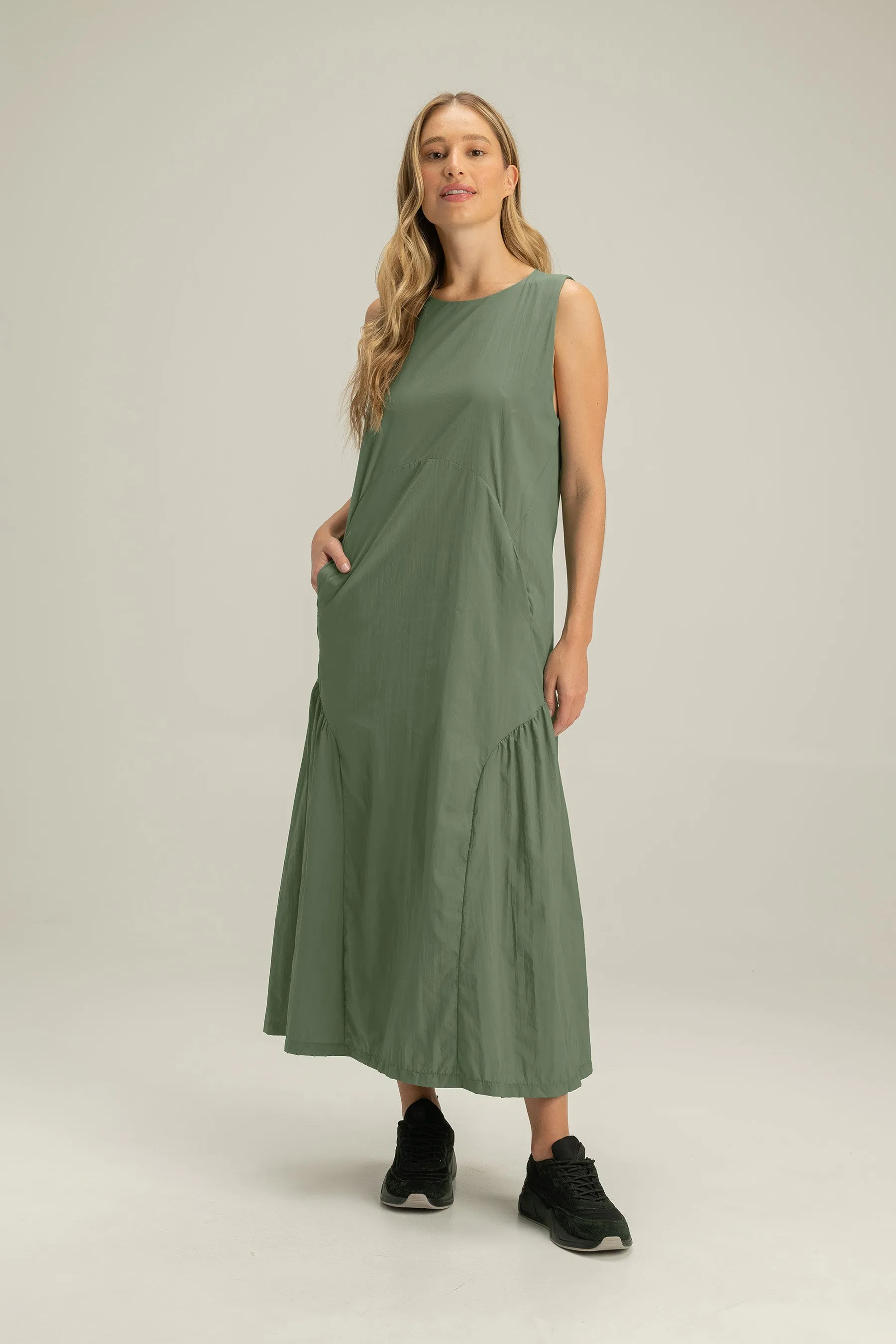 Nylon Midi Dress