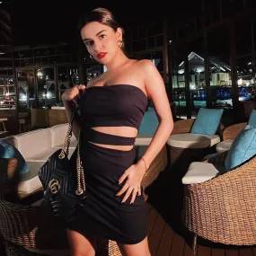 Off Shoulder Cut out Bodycon Dress