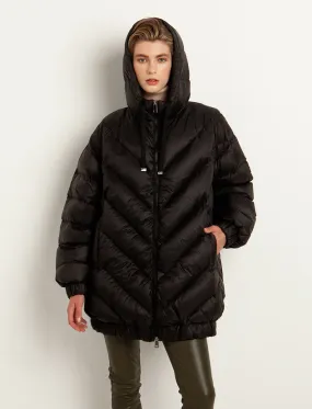 Oversized Zig Zag Down Coat