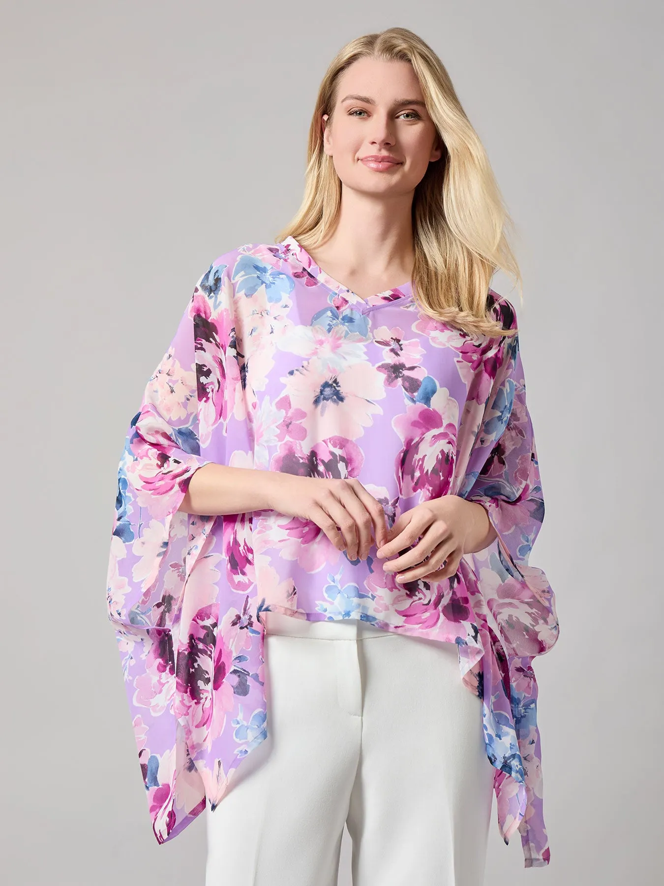 Plus Dolman Sleeve Poncho, Soft Drape