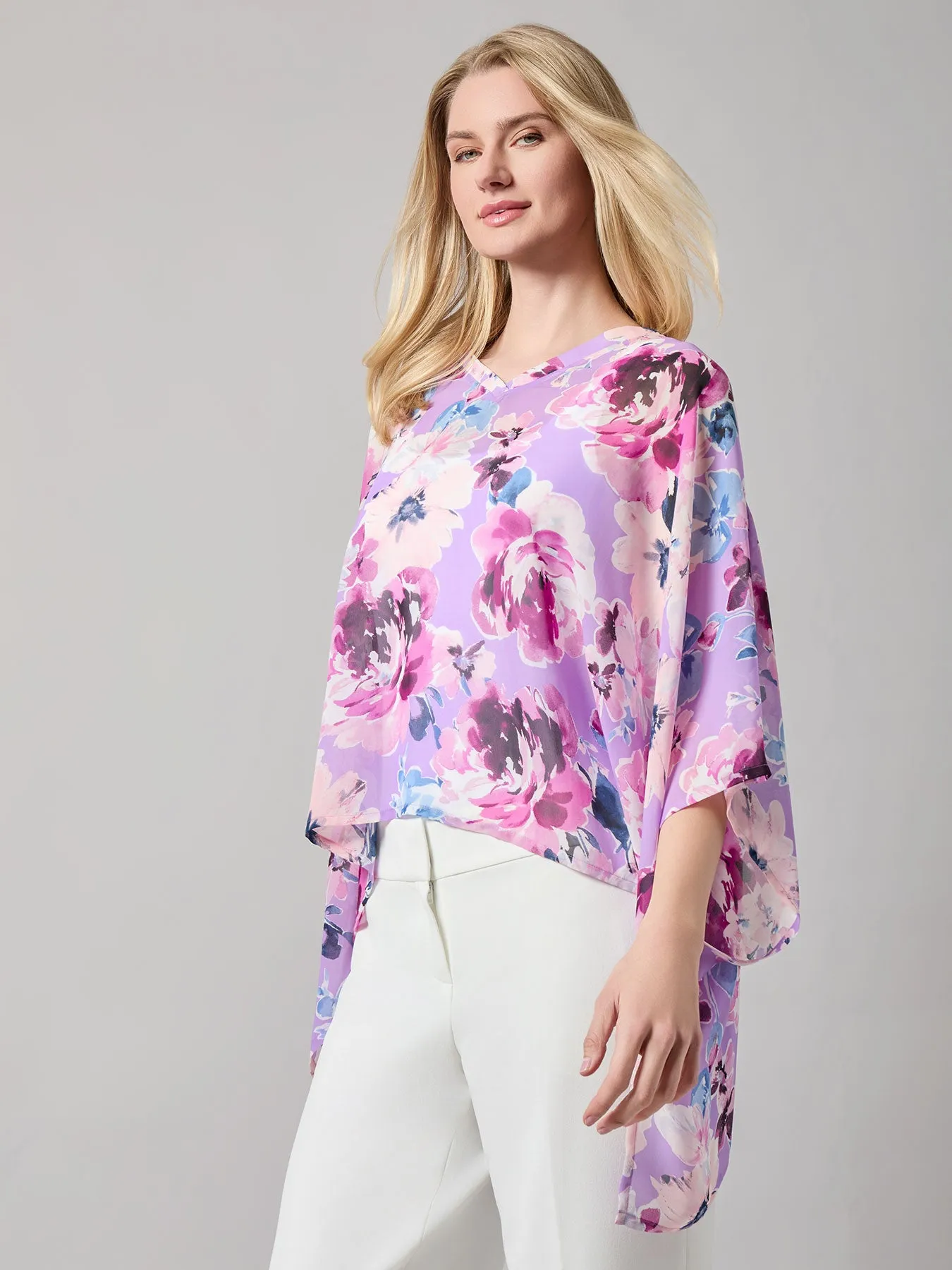 Plus Dolman Sleeve Poncho, Soft Drape
