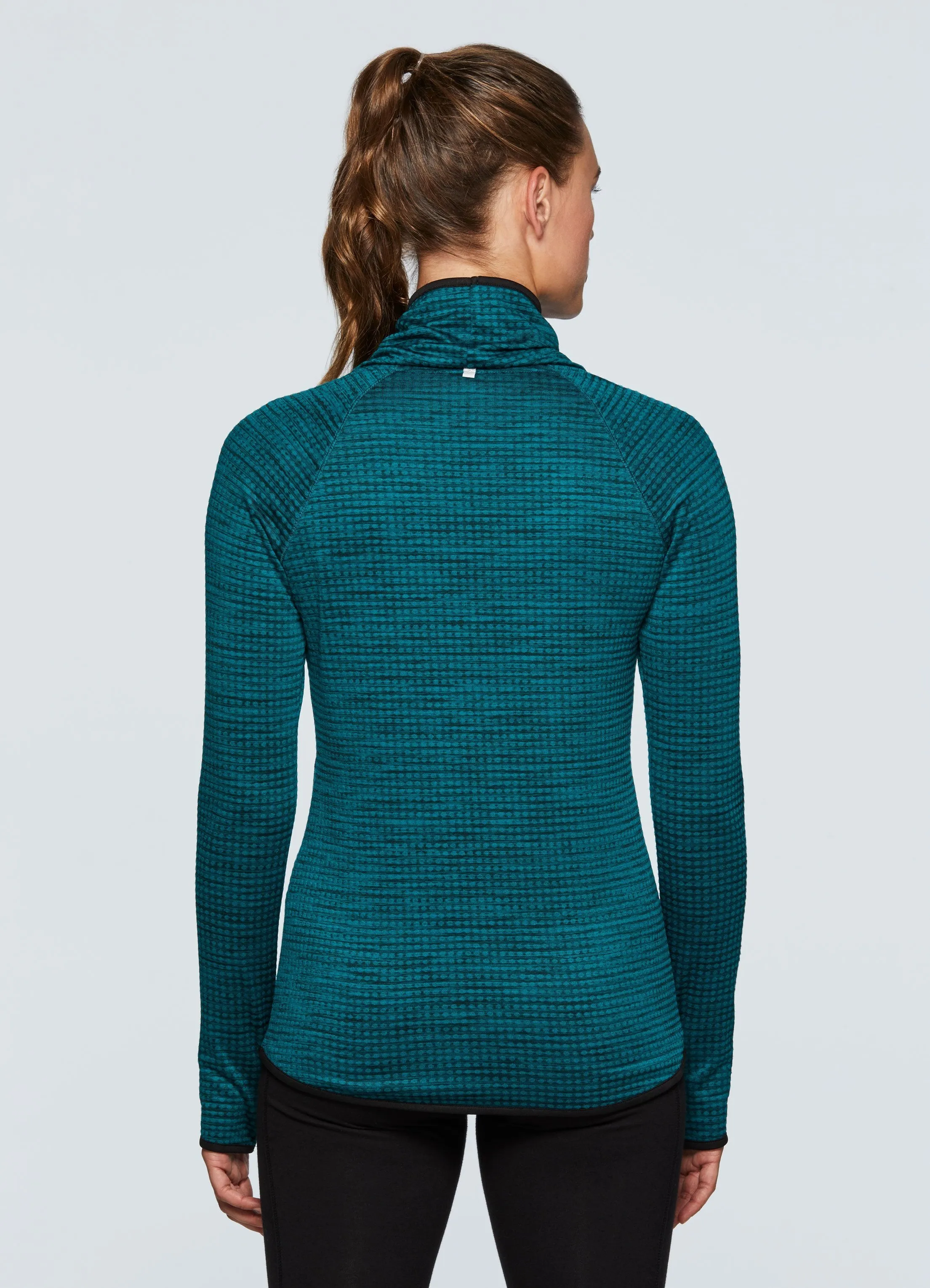 Prime Fleece Lined Waffle Cowl Neck Sweatshirt