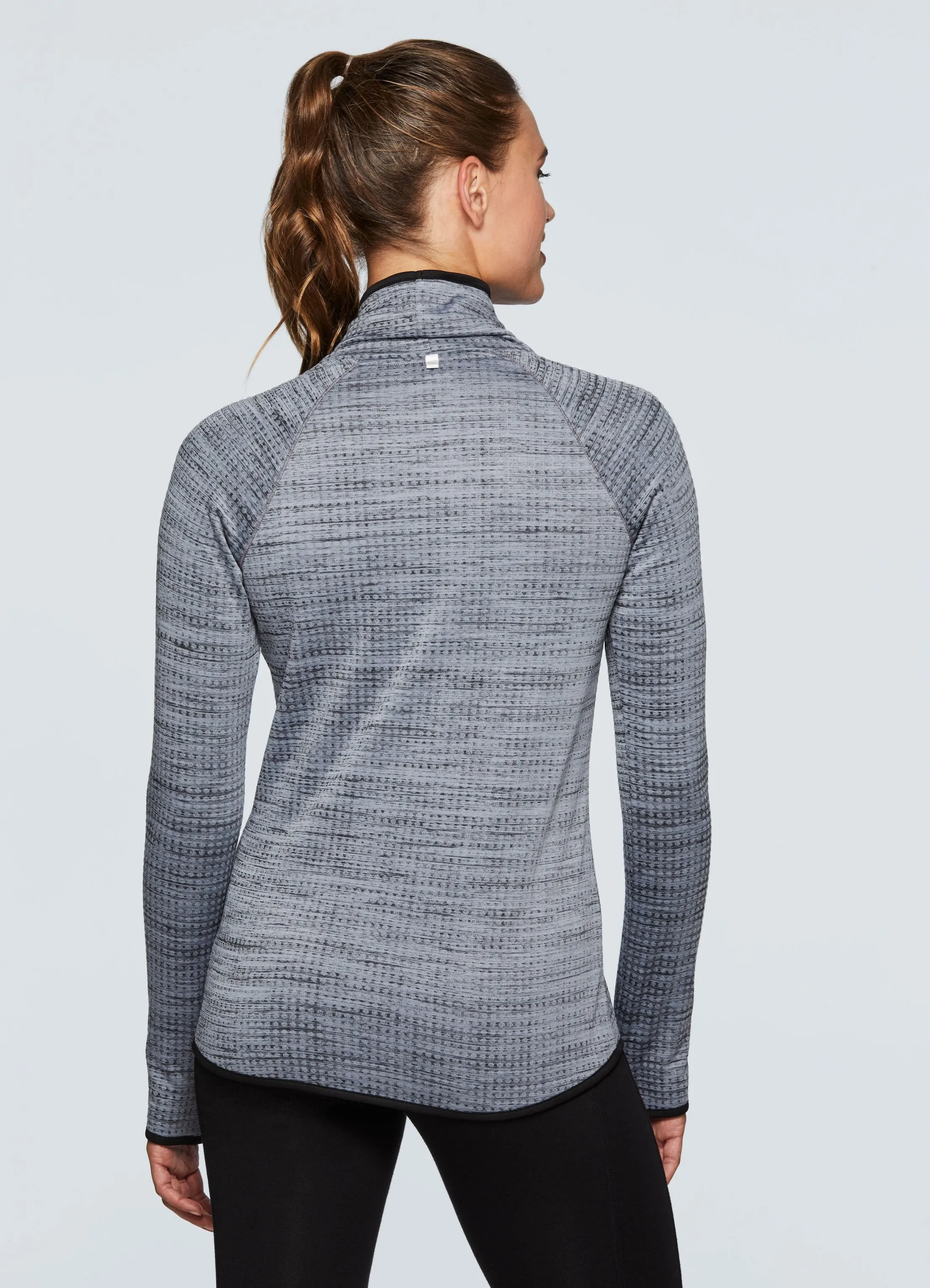 Prime Fleece Lined Waffle Cowl Neck Sweatshirt