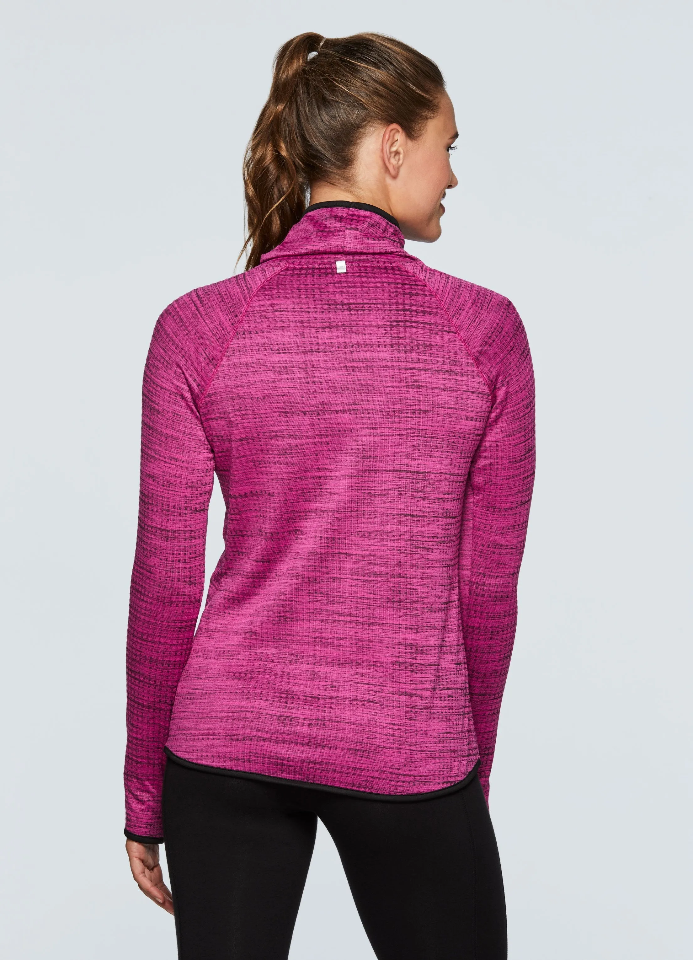 Prime Fleece Lined Waffle Cowl Neck Sweatshirt