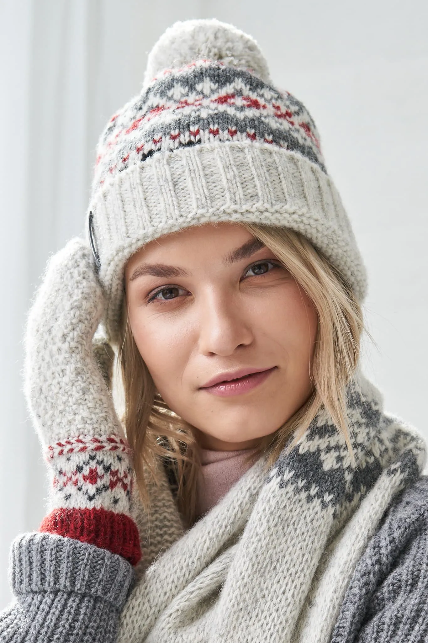 Pure wool bobble hat