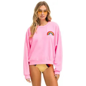 Rainbow Sweatshirt Neon Pink