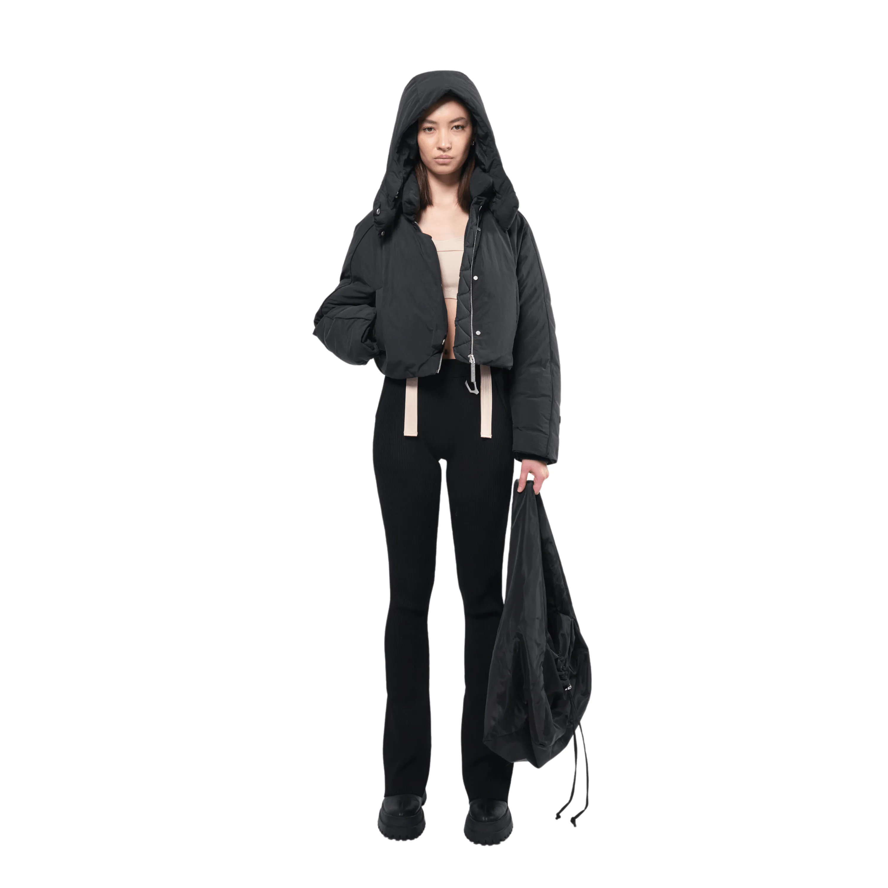Re:Down Crop Puffer Jacket Black