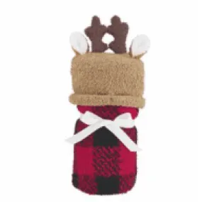 Reindeer Blanket and Hat Set