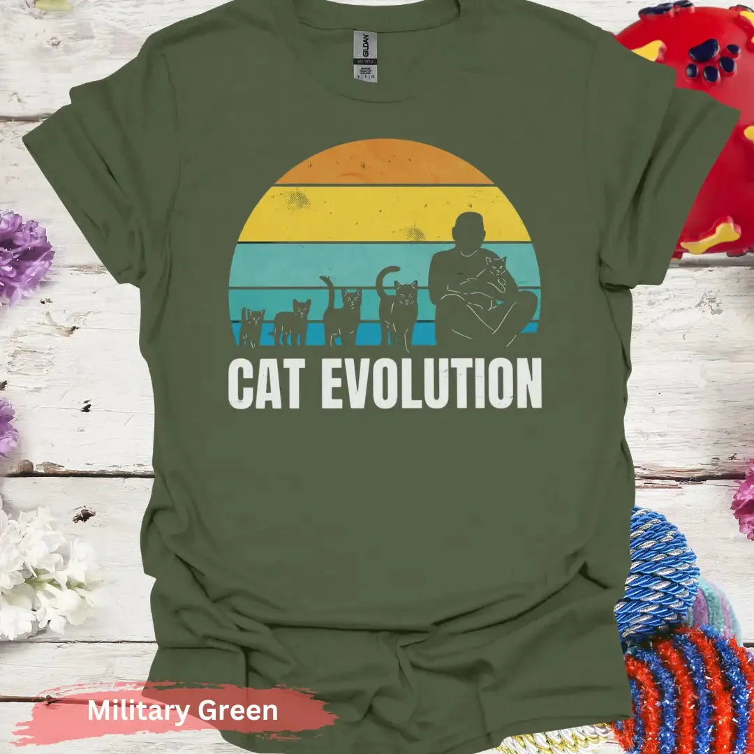 Retro Cat Evolution T-shirt