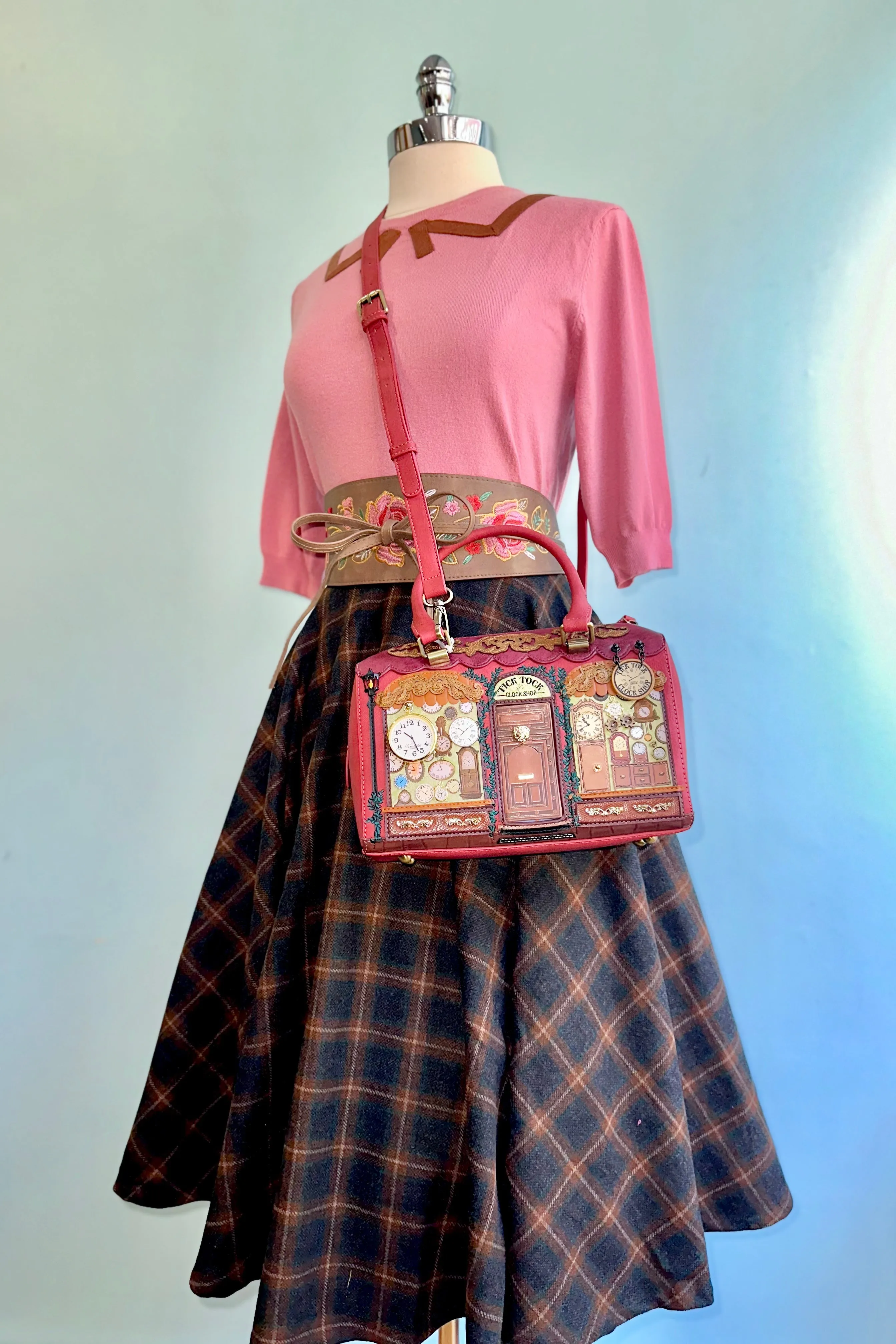 Rose Sweater with a Bow Collar Detail by Tulip B.