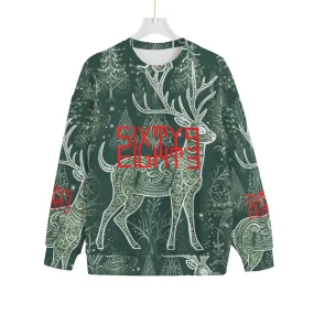 Sixty Eight 93 Logo Red Ugly Christmas Unisex Drop-Shoulder Knitted Fleece Sweater #5
