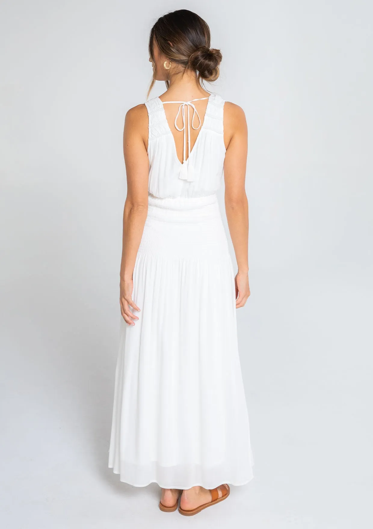 Sleeveless Smocked Maxi Dress