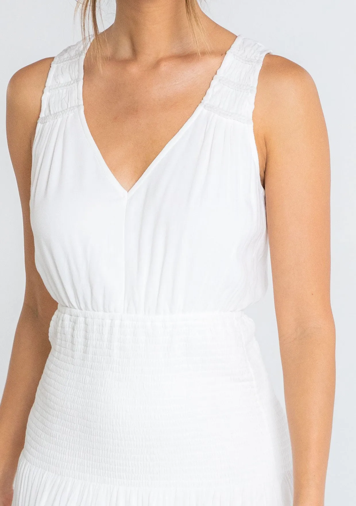 Sleeveless Smocked Maxi Dress