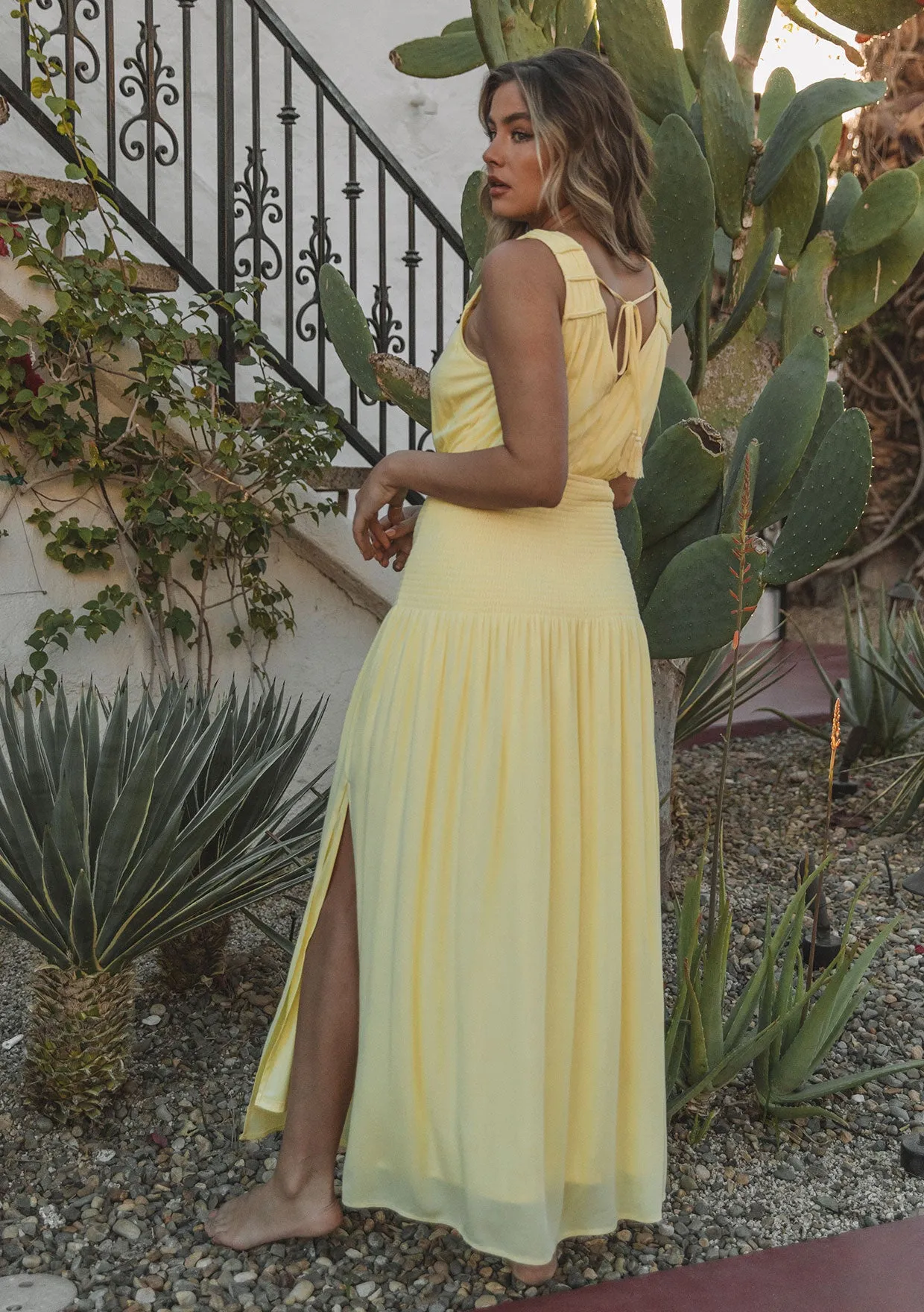 Sleeveless Smocked Maxi Dress