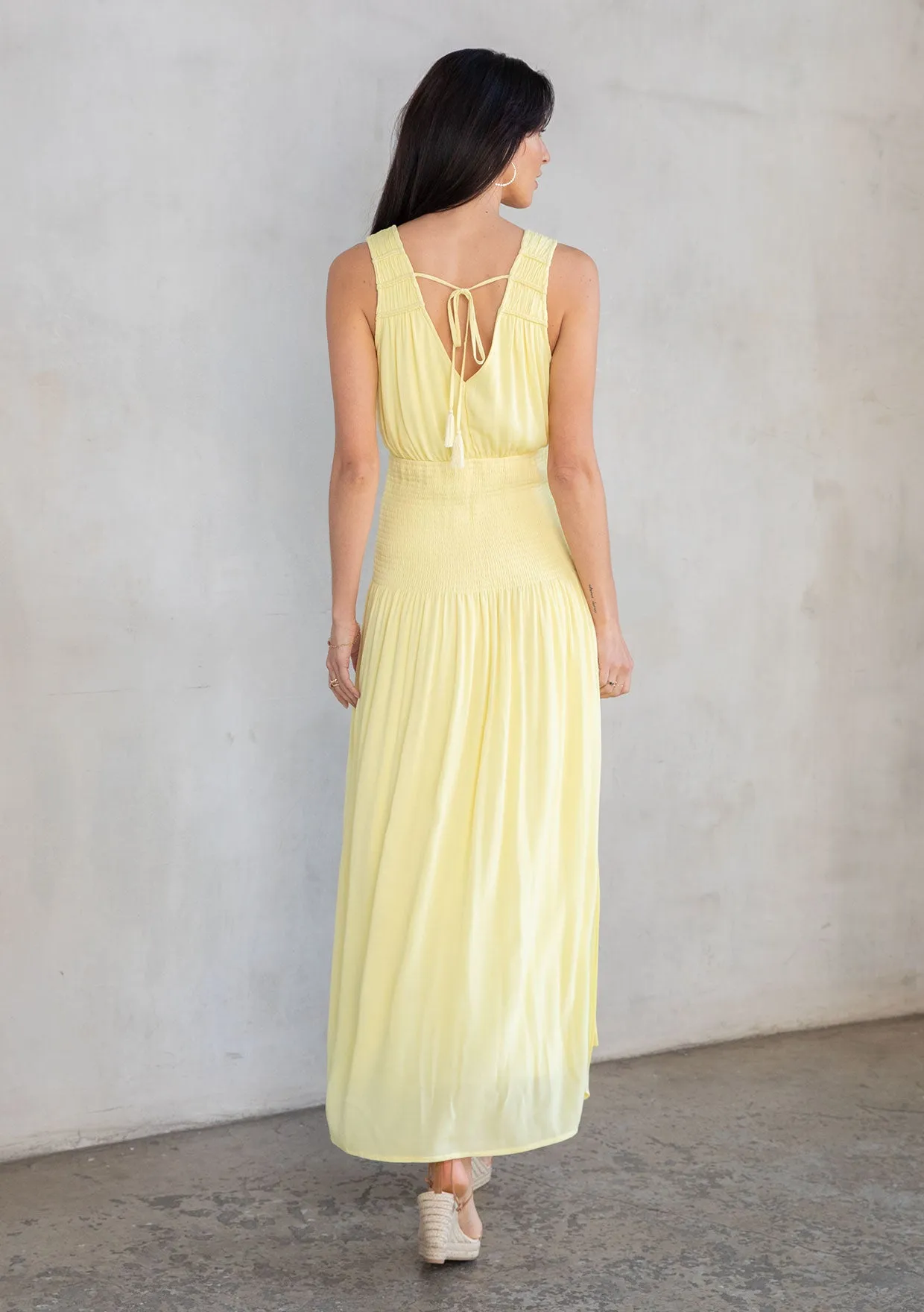 Sleeveless Smocked Maxi Dress