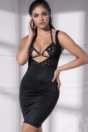 SS-Wet Look Bodycon Dress