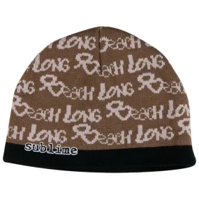 Sublime - All-Over Long Beach Knit Beanie Hat