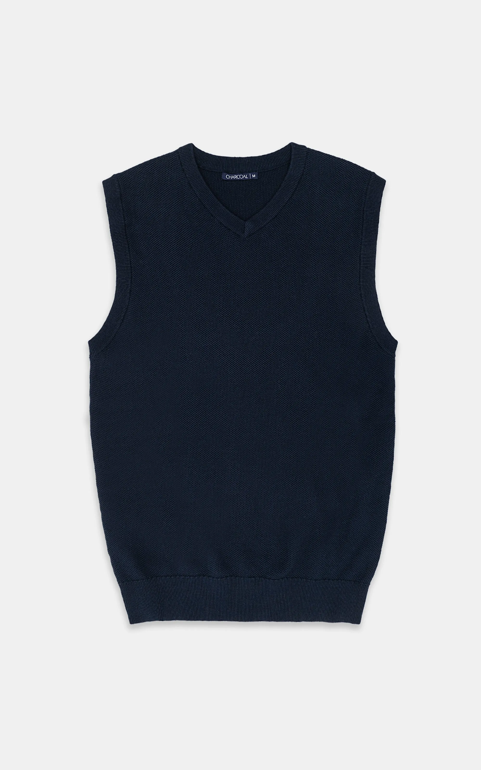 SWEATER V NECK SLEEVELESS NAVY