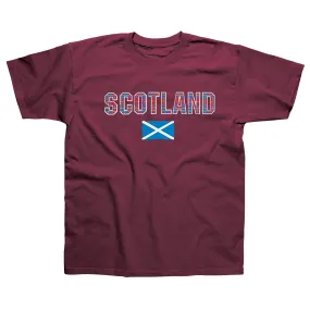 T-Shirt Scotland Flag Maroon
