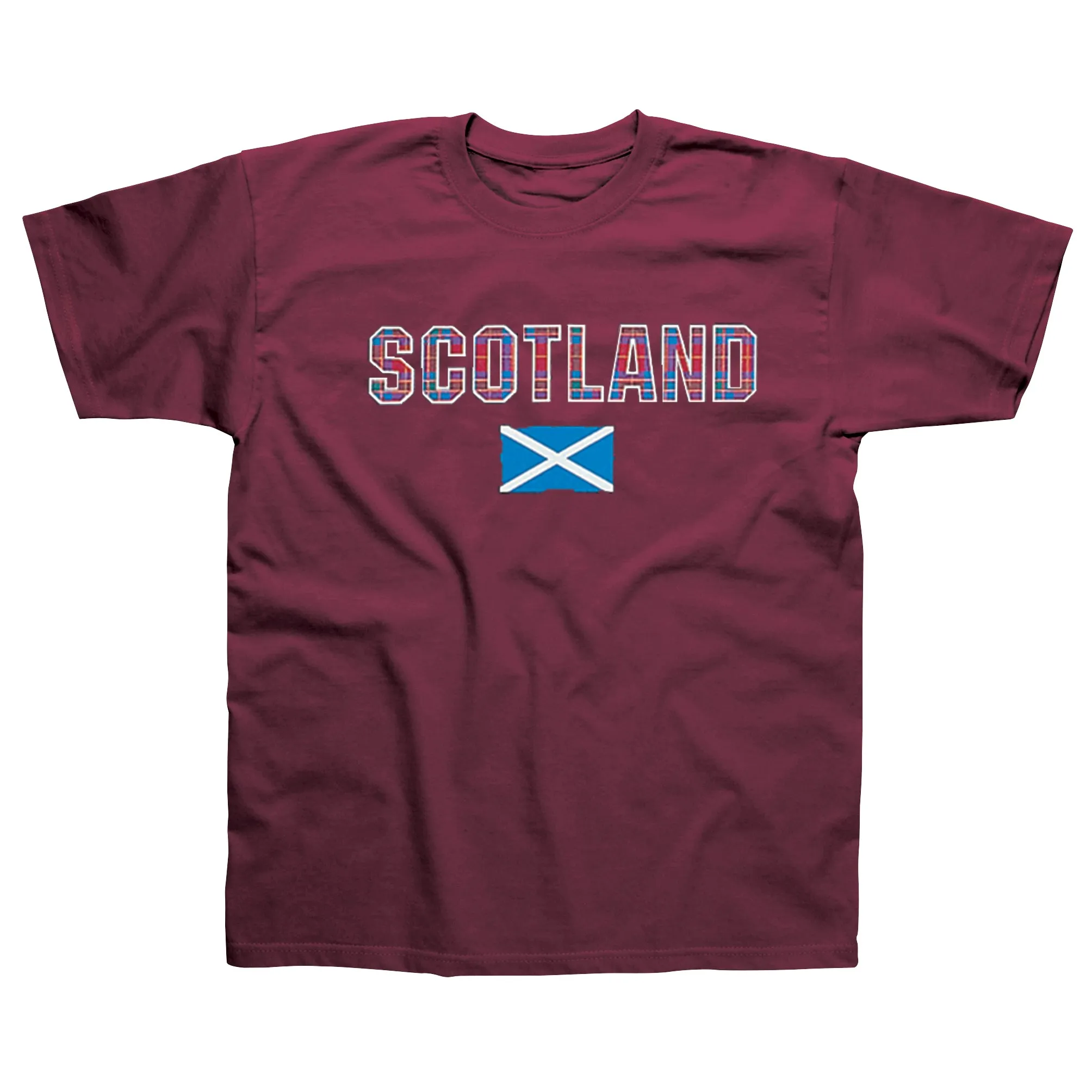 T-Shirt Scotland Flag Maroon