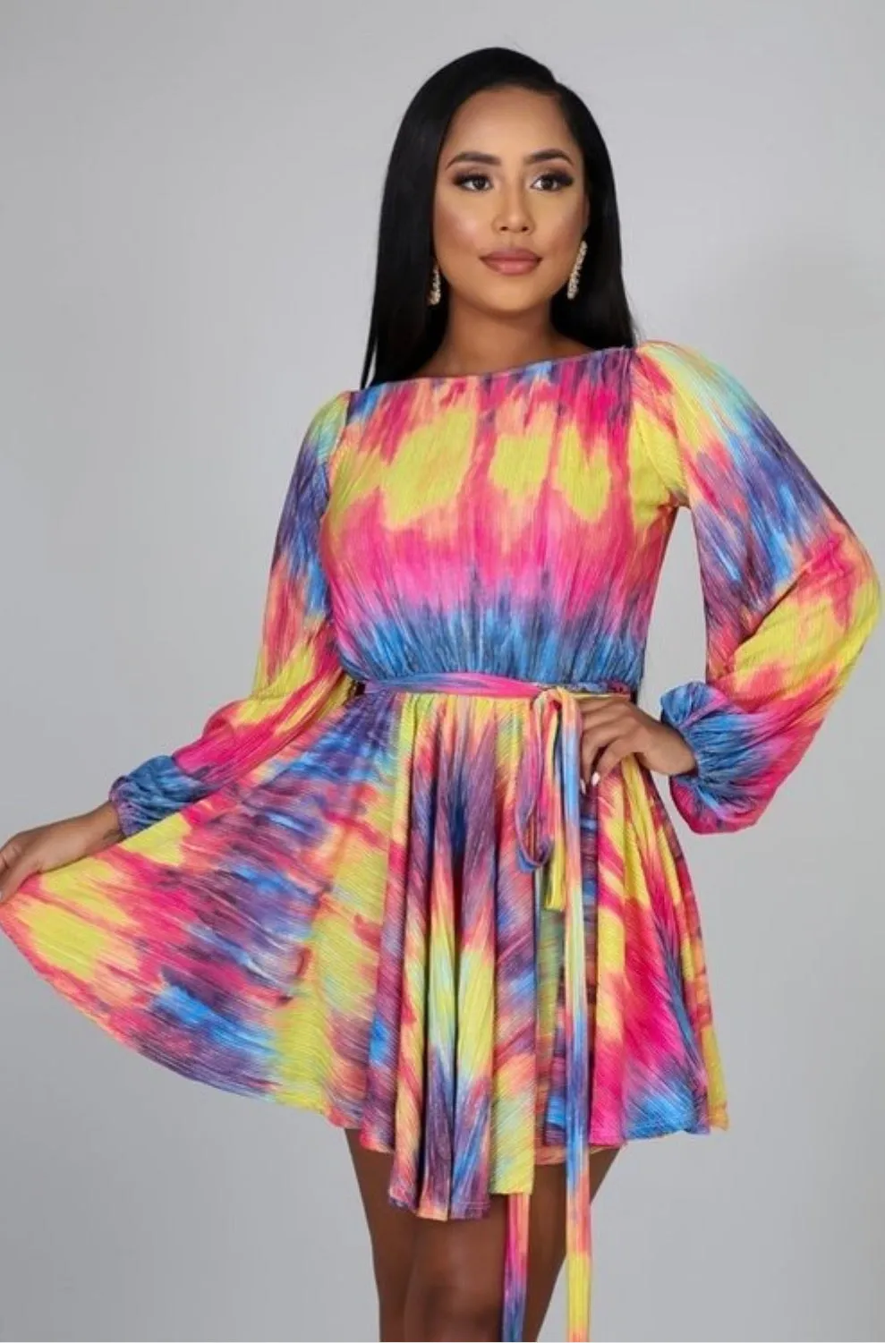 Tie Dye Skater Dress