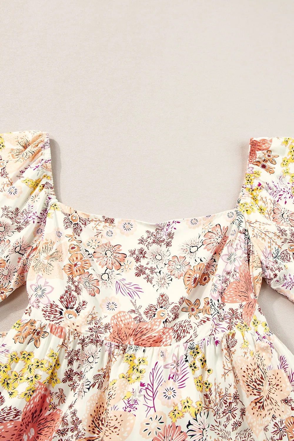 Tied Printed Half Sleeve Mini Dress