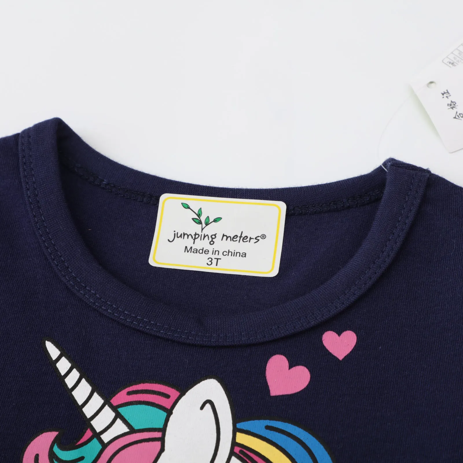 Toddler/Kid Girl's Unicorn Print Short Sleeve Black Dress