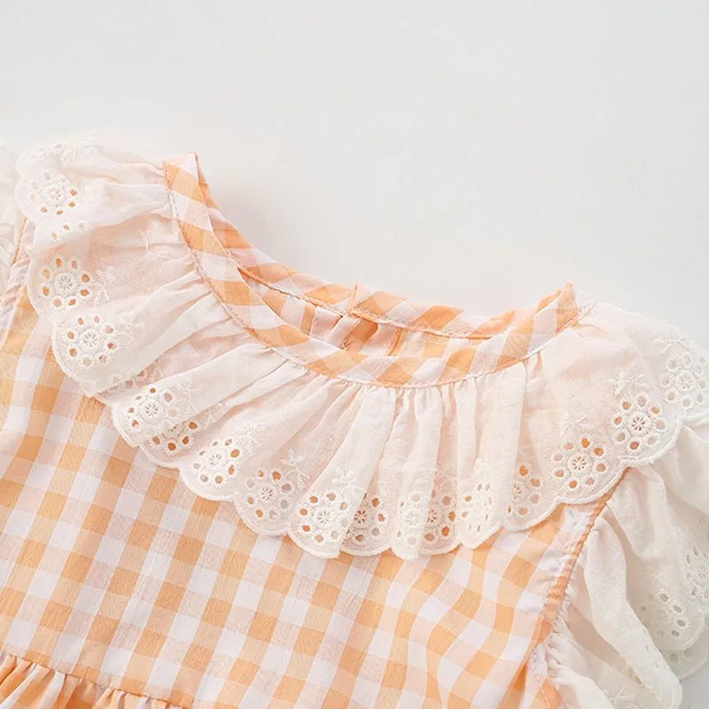 Toddler/Kid Girl's Yellow Plaid Summer Dress