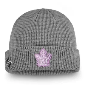 Toronto Maple Leafs Hockey Fanatics Gray Hockey Fights Cancer Cuffed Toque
