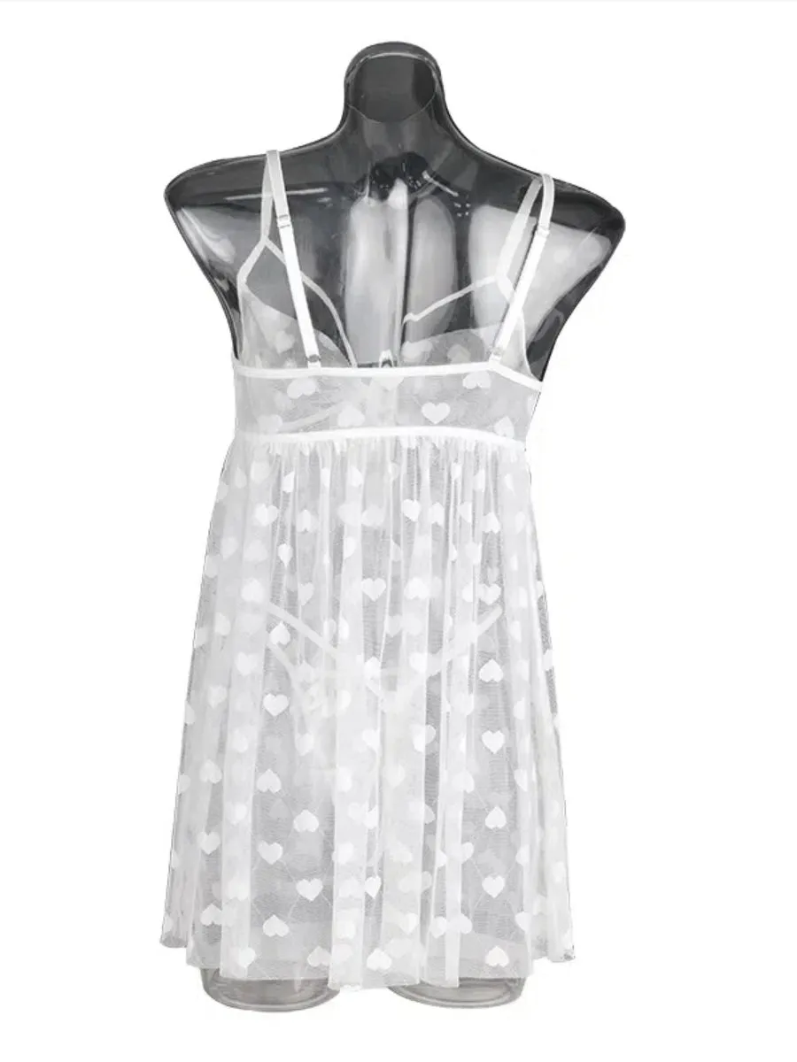 Tulle Bow Flyaway Babydoll Set