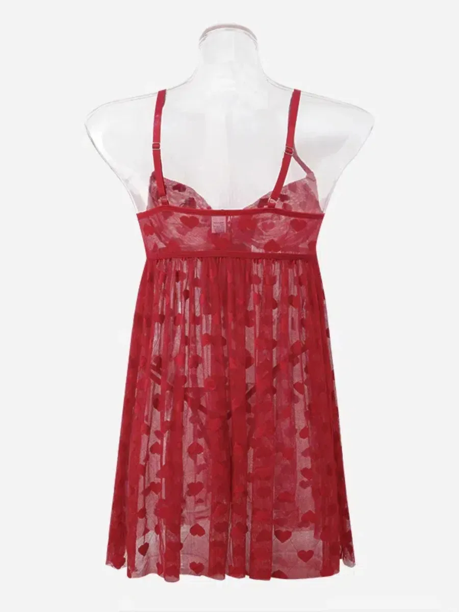 Tulle Bow Flyaway Babydoll Set