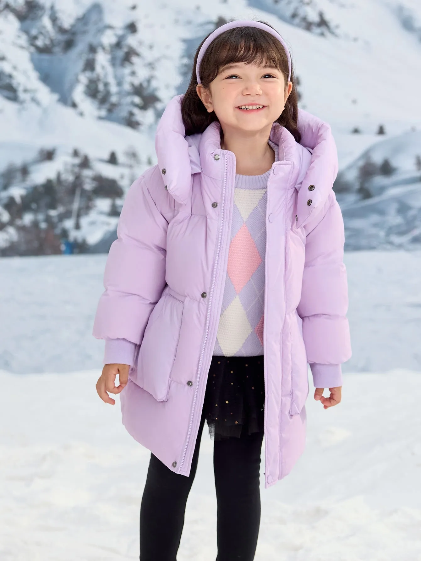 Unisex Toddler Ear Shaped Hood Down Jacket