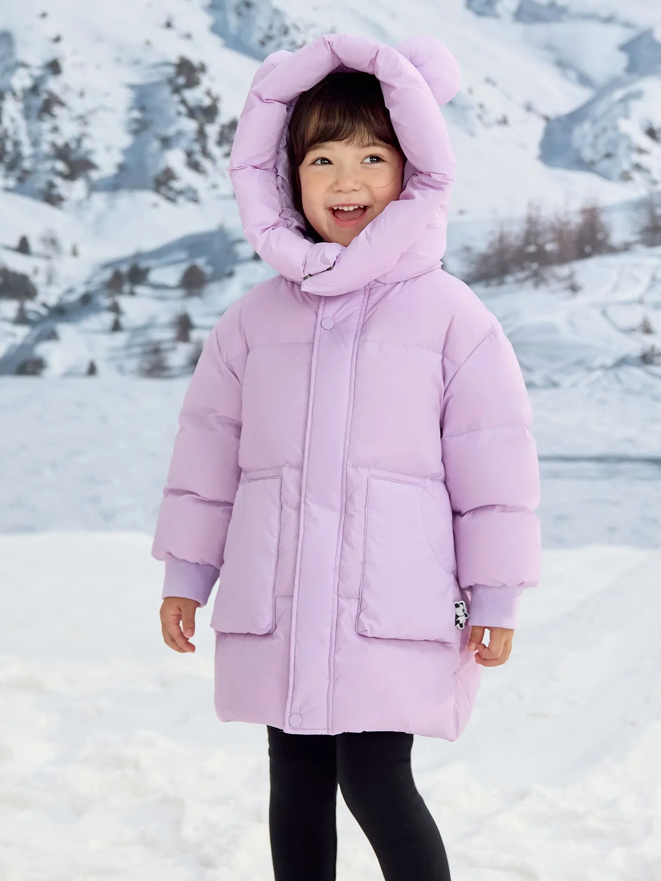 Unisex Toddler Ear Shaped Hood Down Jacket