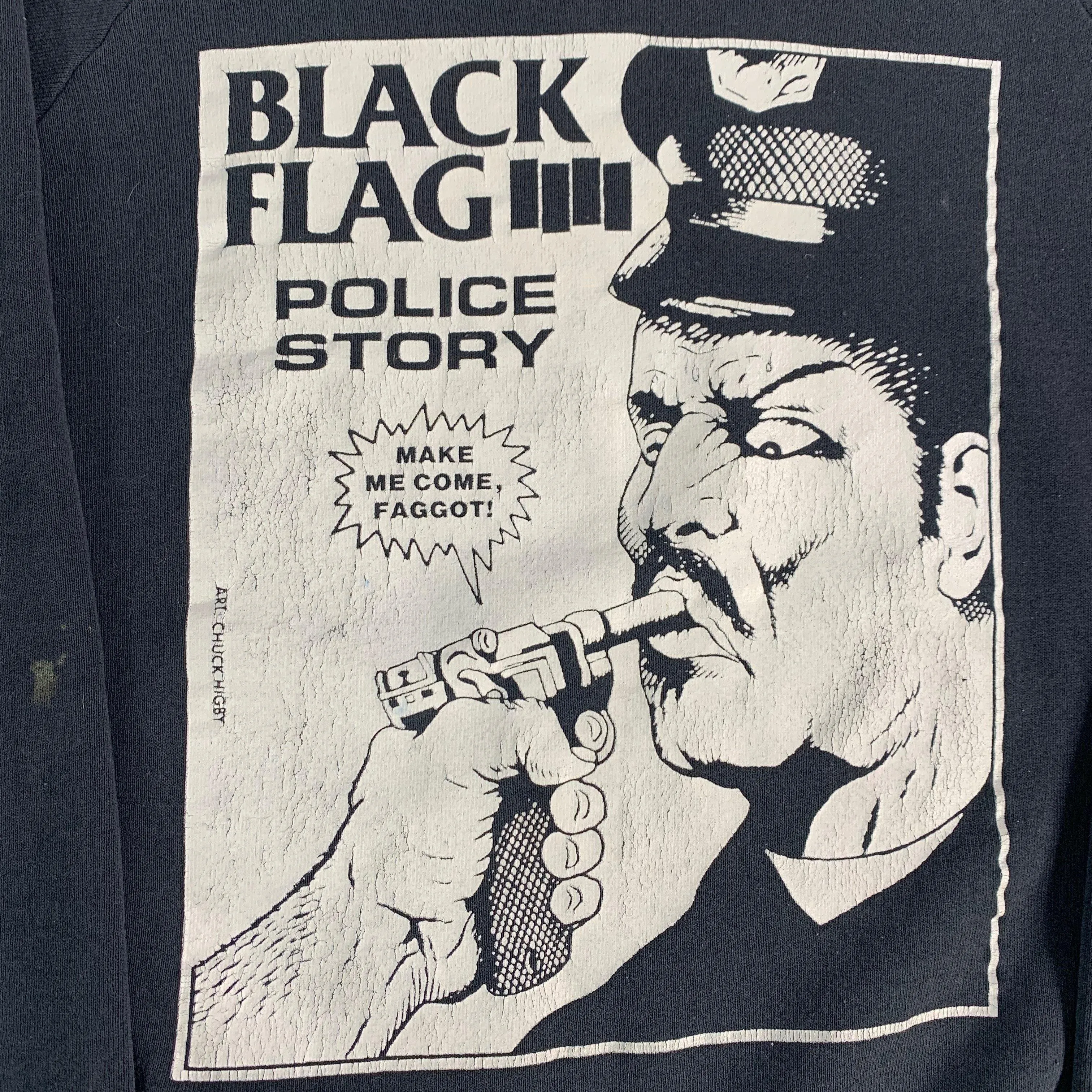 Vintage Black Flag "Police Story" Crewneck Sweatshirt