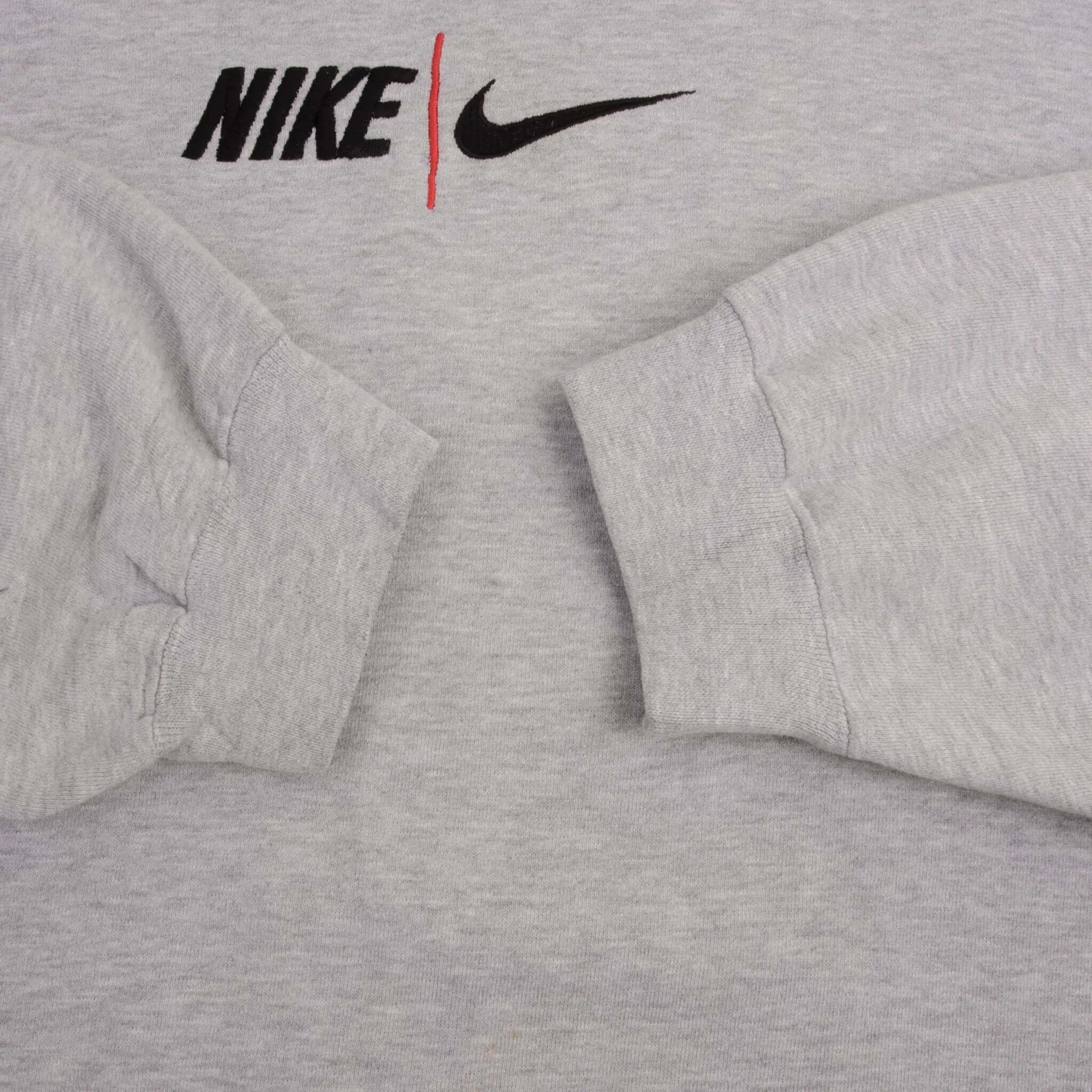 VINTAGE NIKE SPELLOUT SWOOSH GRAY SWEATSHIRT 1990S SIZE 2XL
