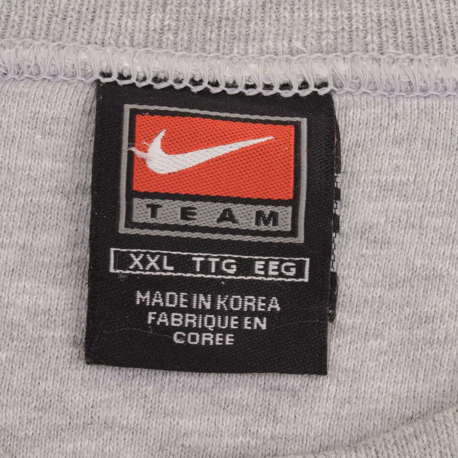 VINTAGE NIKE SPELLOUT SWOOSH GRAY SWEATSHIRT 1990S SIZE 2XL
