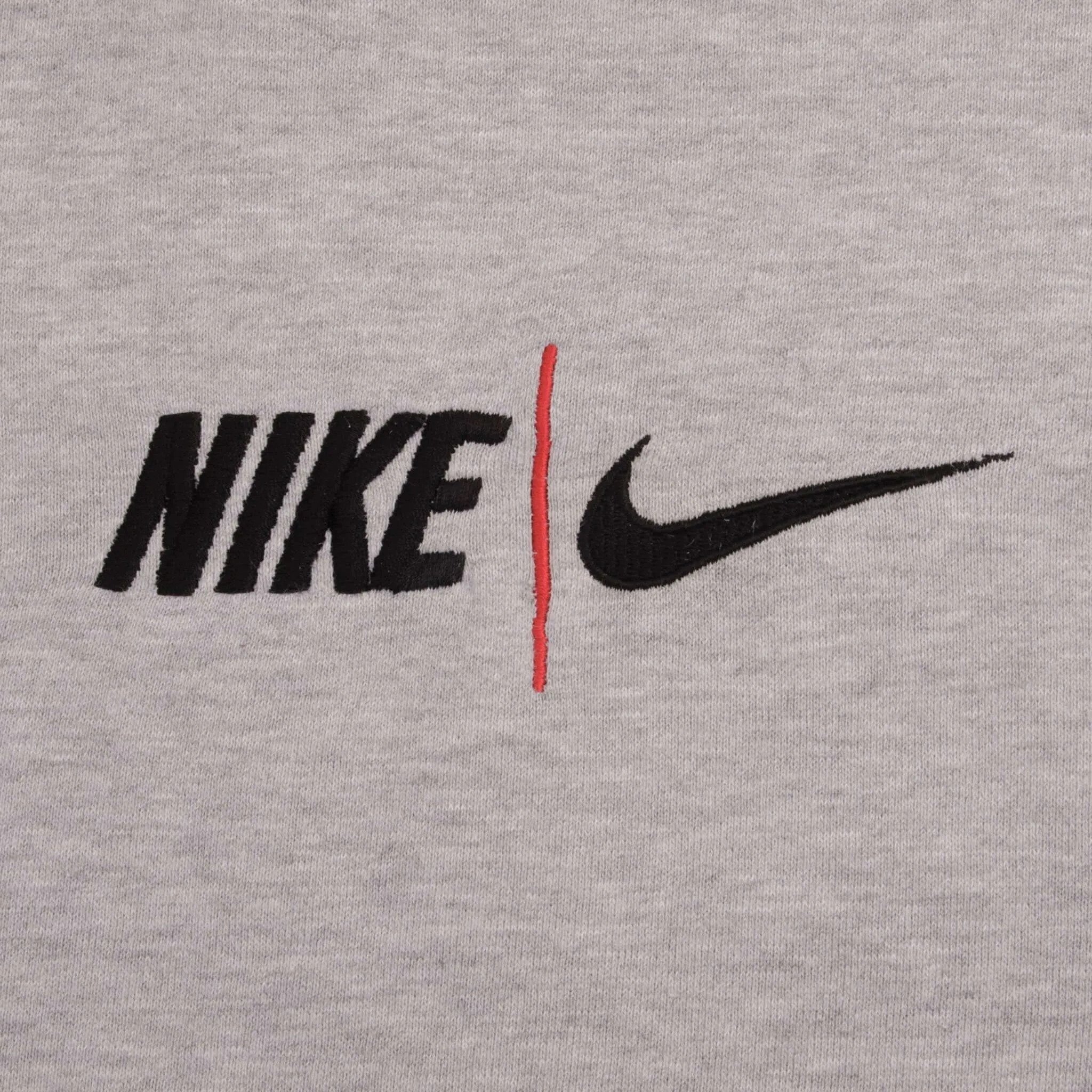 VINTAGE NIKE SPELLOUT SWOOSH GRAY SWEATSHIRT 1990S SIZE 2XL