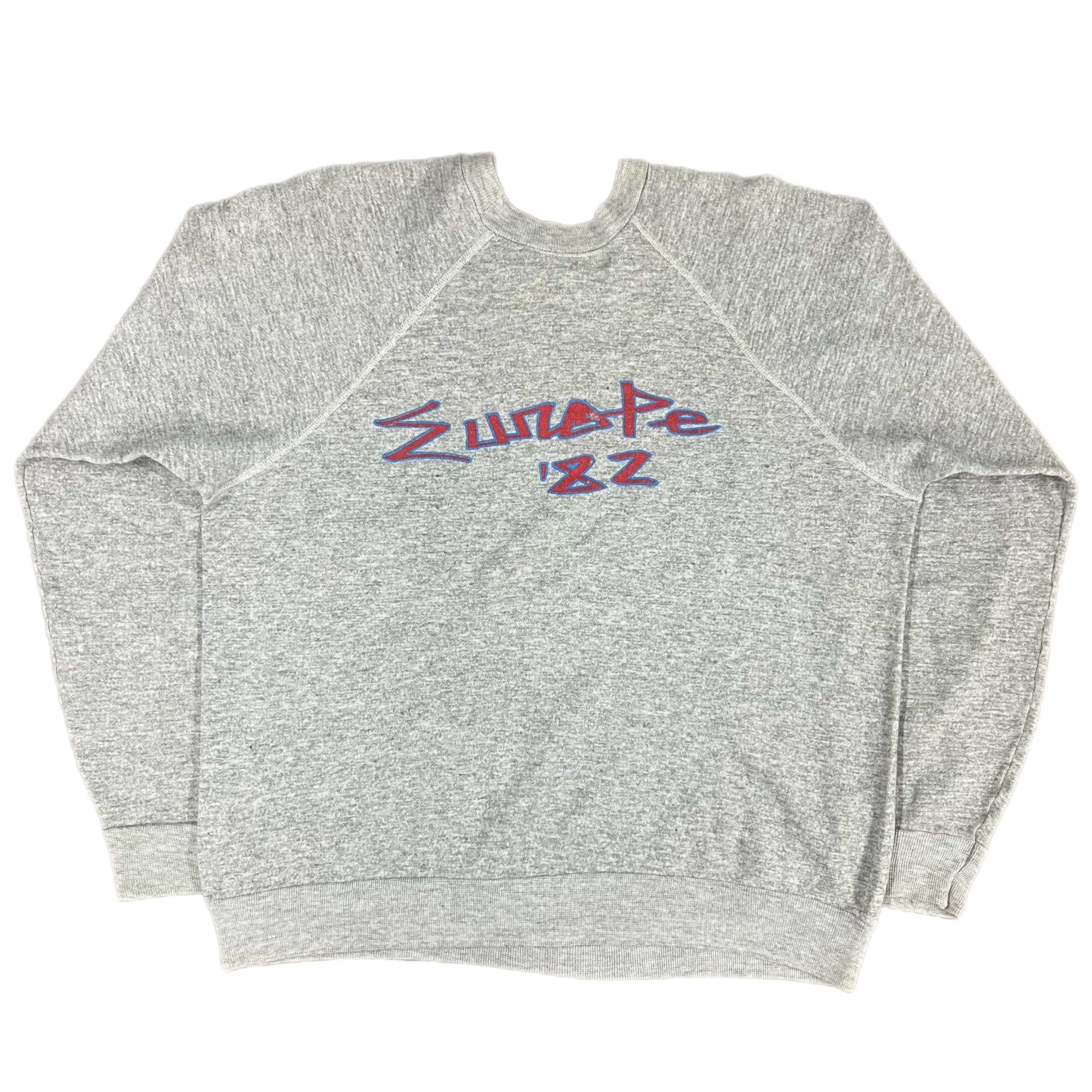 Vintage Rolling Stones "Europe '82" Tri Blend Raglan Sweatshirt