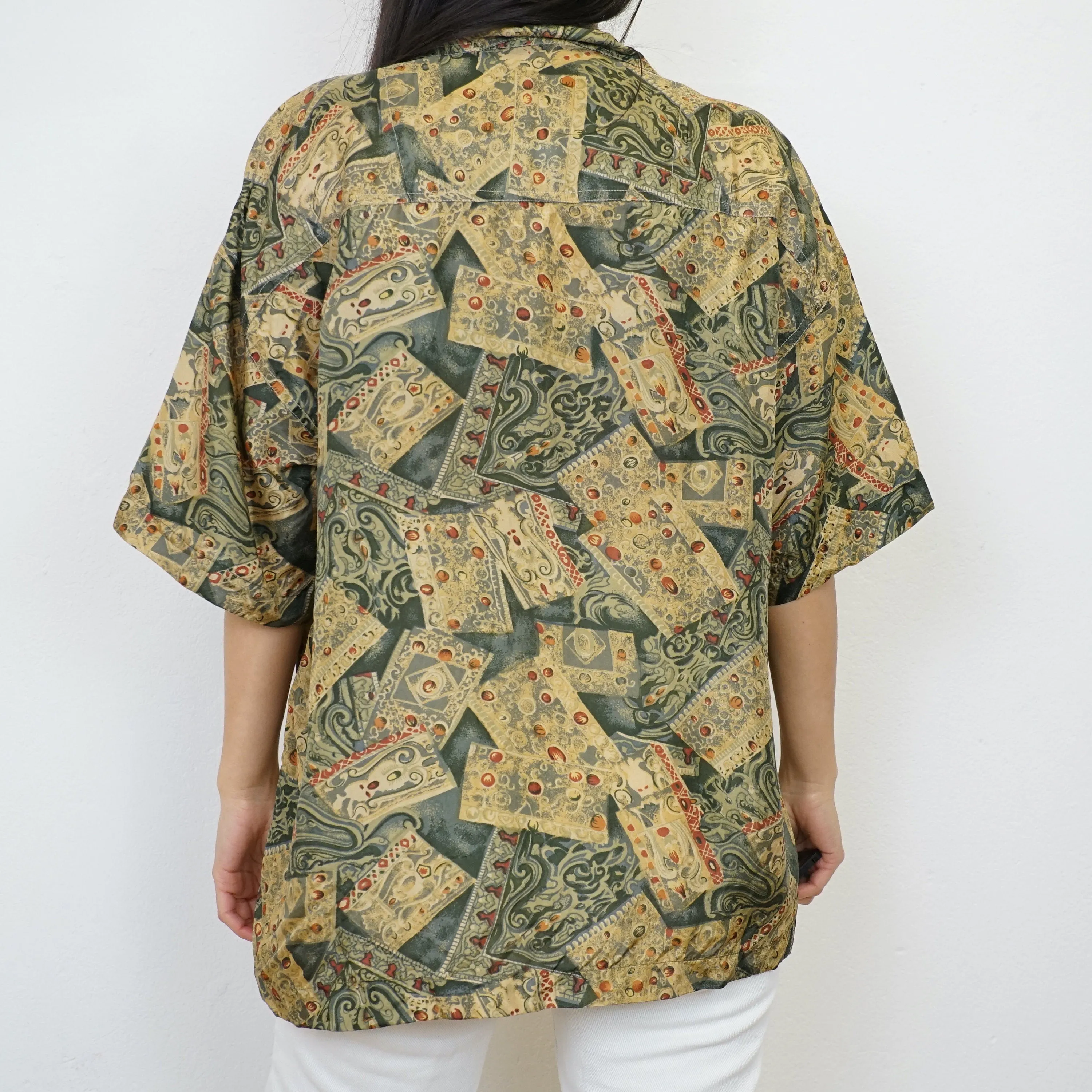 Vintage silk Shirt size L