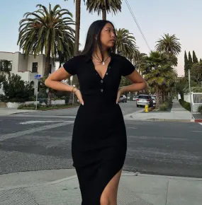 Vvsha Bionda Short Sleeve Maxi Dress