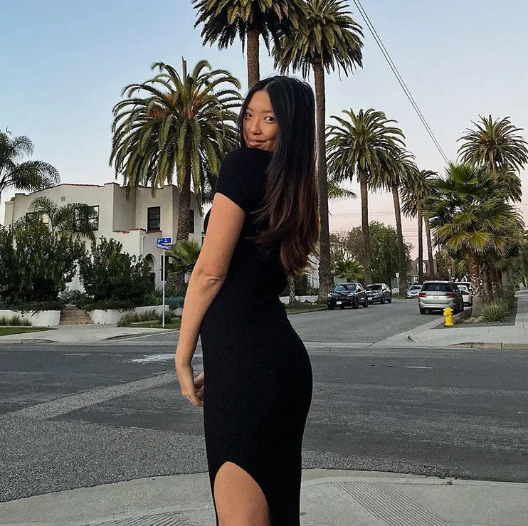 Vvsha Bionda Short Sleeve Maxi Dress