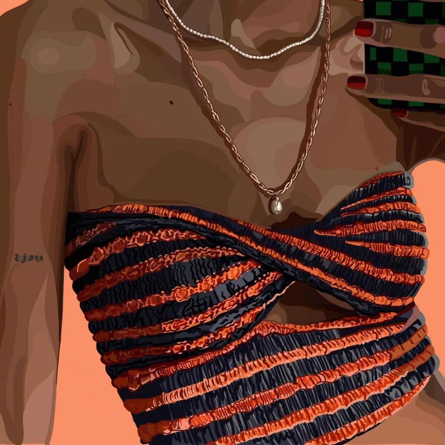 Woman Sexy Striped Sweater Knit Tube Top Tank Top