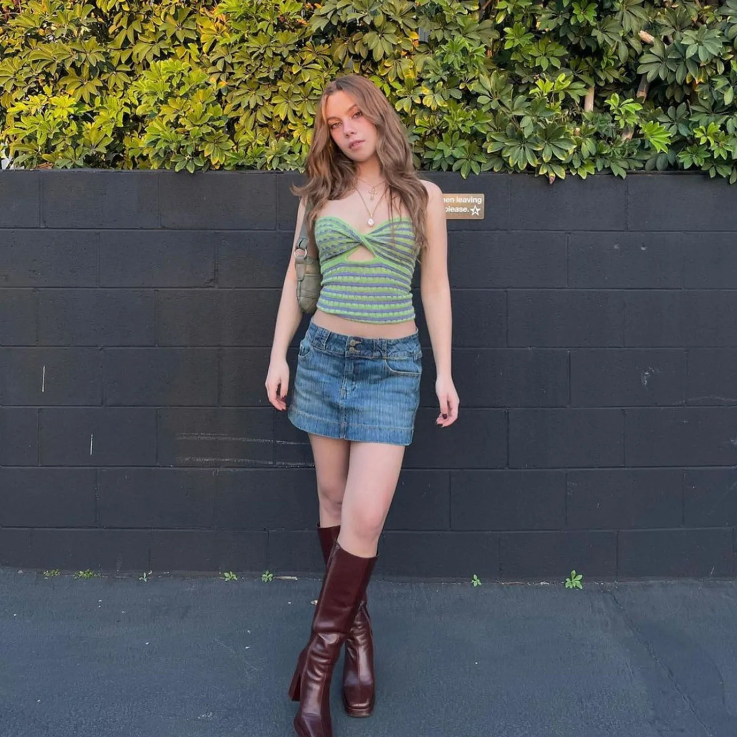 Woman Sexy Striped Sweater Knit Tube Top Tank Top