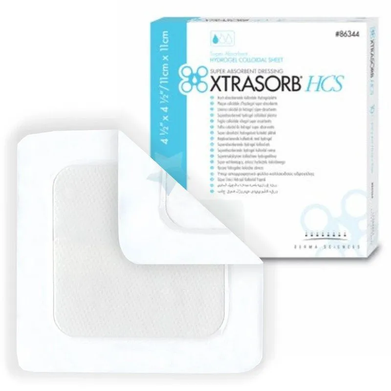 Xtrasorb Hydrogel Colloidal Sheet Dressing, Non-Adhesive, 4.5 x 4.5, 10/box